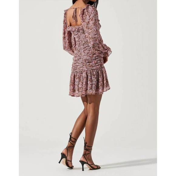 NEW ASTR carmella dress in black pink floral - Picture 4 of 5